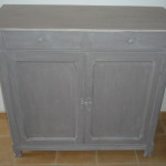 buffet bas gris taupe