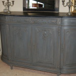 buffet bas gris taupe