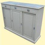 buffet bas gris taupe