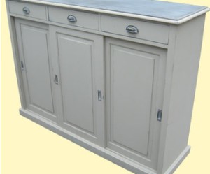 buffet bas gris taupe