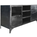 buffet bas metal industriel