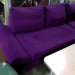 canape d'angle violet