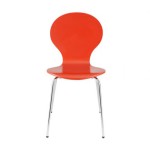 chaise de cuisine rouge en bois