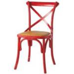 chaise de cuisine rouge en bois