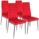 chaise de salle a manger rouge