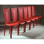 chaise de salle a manger rouge