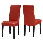 chaise de salle a manger rouge