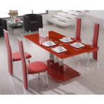 chaise de salle a manger rouge