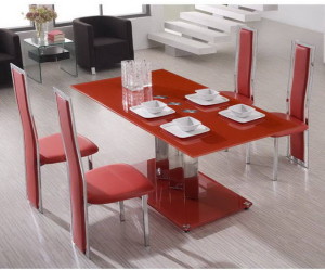 chaise de salle a manger rouge