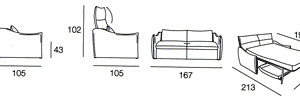 lit deux places dimensions