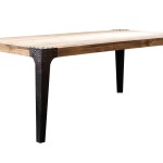 table a manger industrielle acier et bois