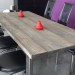 table a manger industrielle acier et bois