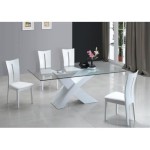 table a manger opera - mdf laque blanc