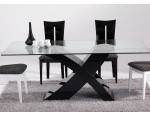 table a manger opera - mdf laque blanc