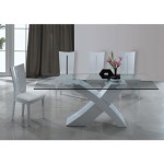 table a manger opera - mdf laque blanc