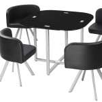 table a manger verre + 4 chaises corner