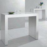table console laquee blanche