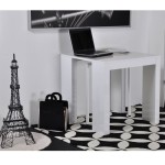 table console laquee blanche