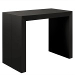table console noir mat