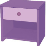 table de chevet violet