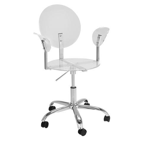 chaise de bureau transparente