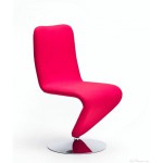chaise de salle a manger design noire et rouge