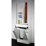 meuble bas salle de bain avec panier a linge