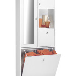 meuble bas salle de bain avec panier a linge