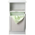 meuble bas salle de bain avec panier a linge