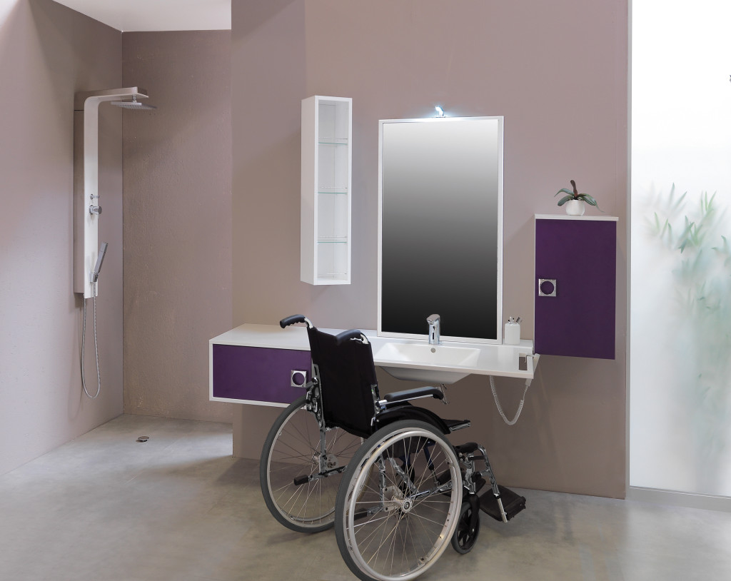 meuble vasque handicape