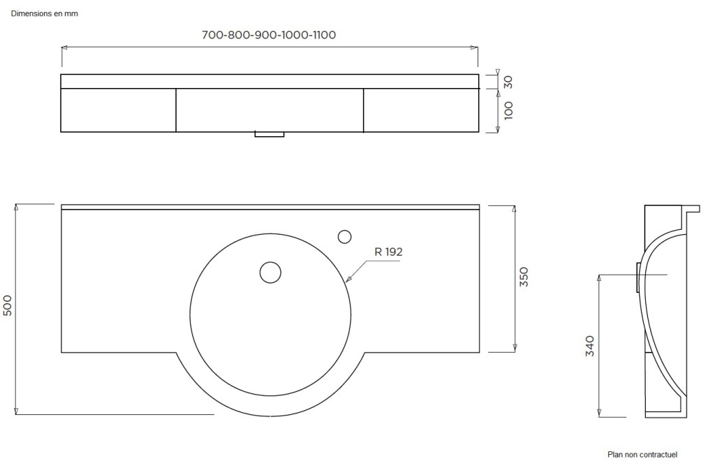 meuble vasque handicape