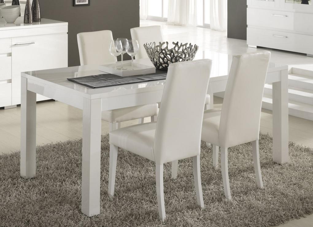 table a manger laque blanc