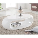table basse ovale blanc