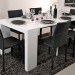 table console laquee blanc extensible