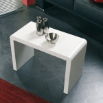 table d'appoint blanc laque