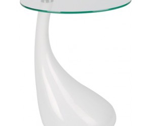 table d'appoint blanc laque