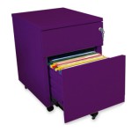 caisson de bureau violet