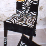 housse chaise zebre