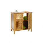 meuble bas salle de bain bambou