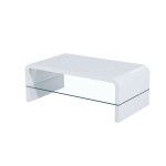 table basse blanc laque