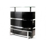 table de bar design laque st honore noir