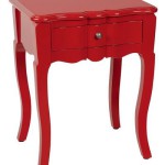 table de chevet rouge