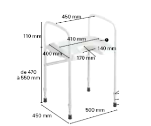 tabouret de douche alize invacare