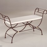 banc bout de lit en fer forge