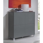 buffet bas gris laque