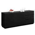 buffet bas noir laque