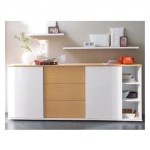 buffet de cuisine en bois blanc