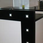 buffet de cuisine noir laque