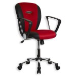 chaise de bureau noir et rouge