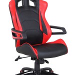 chaise de bureau noir et rouge
